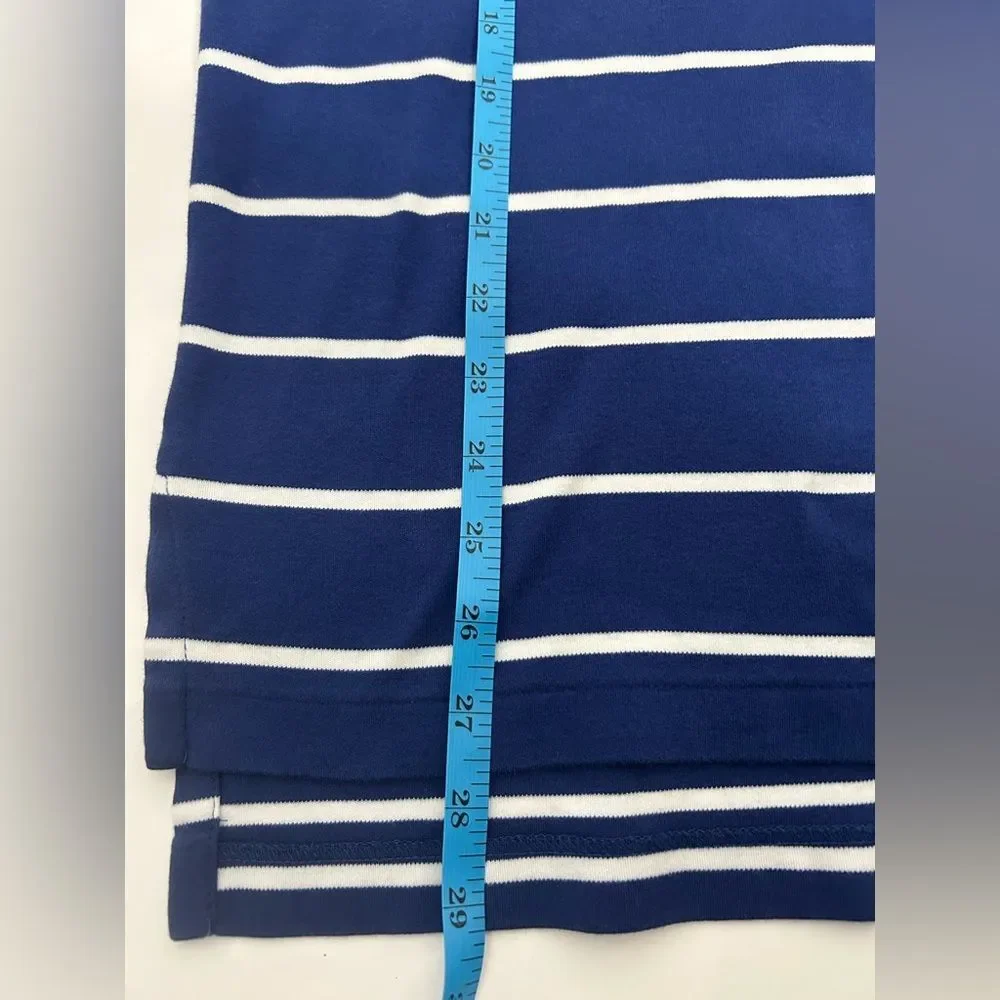 Ralph Lauren Blue and White Striped Polo Shirt